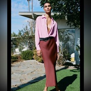 Zara Red Women's Skirt Blogger Favorite NWOT